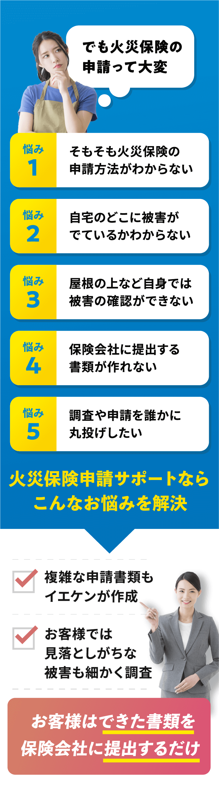 でも火災保険の申請って大変